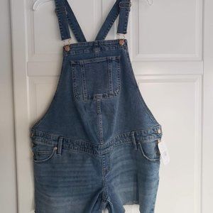 Isabel Maternity Cutoff Shorts Overalls Shortalls - Maternity Size 6 - NEW